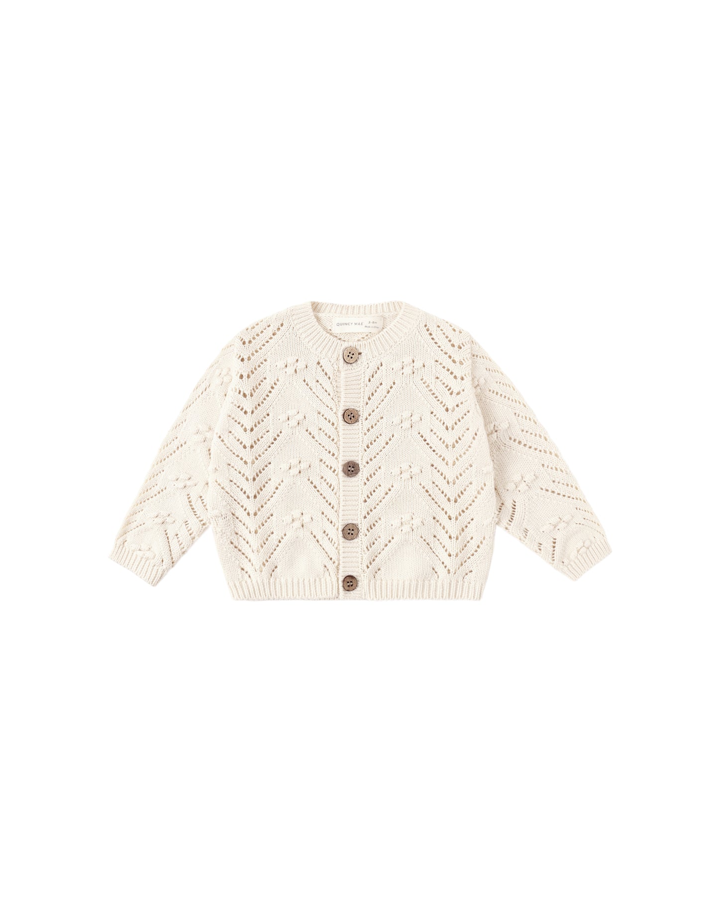 Quincy Mae Knit Cardigan - Natural