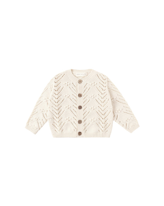 Quincy Mae Knit Cardigan - Natural
