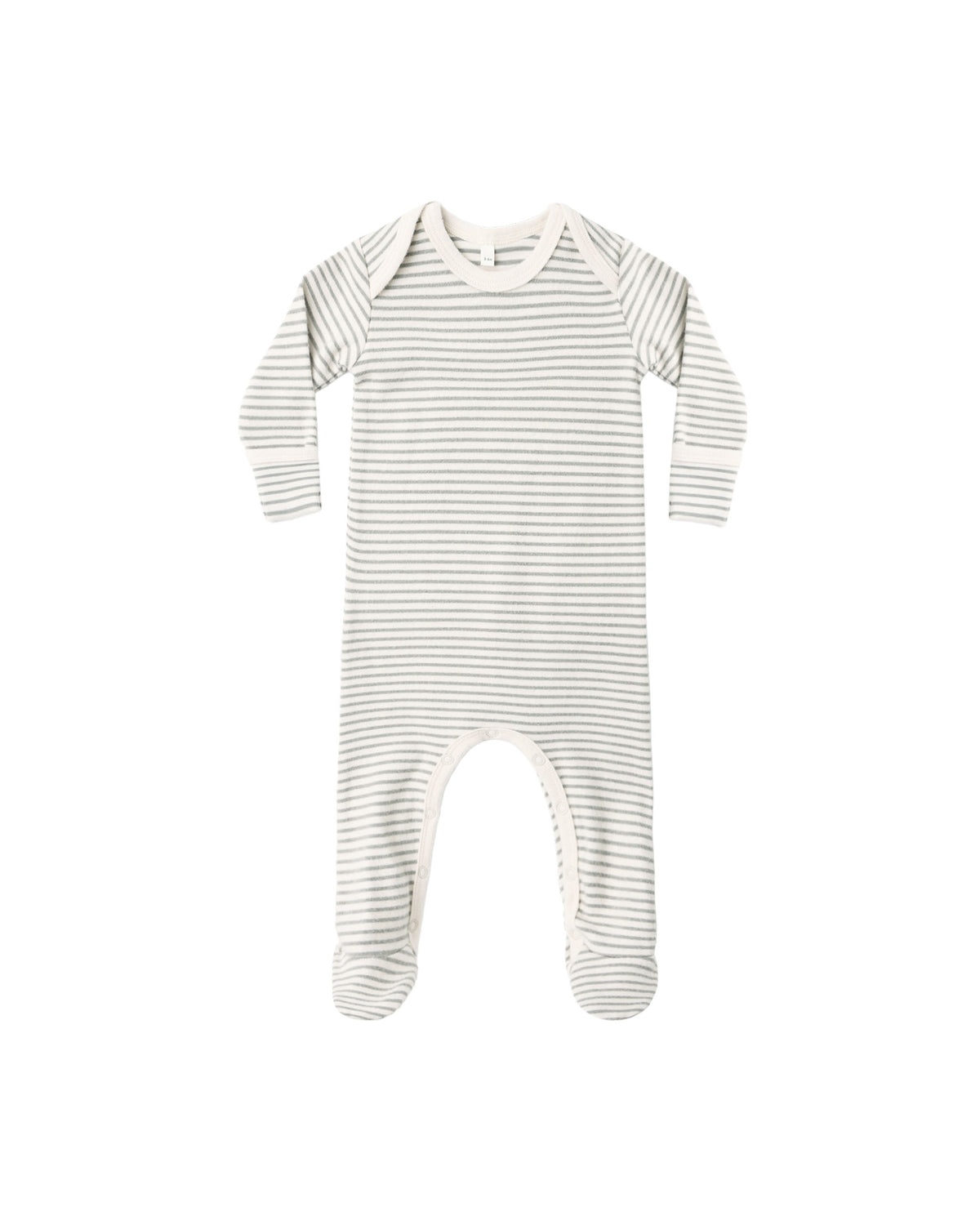 Quincy Mae Baby Footie - Laurel Microstripe