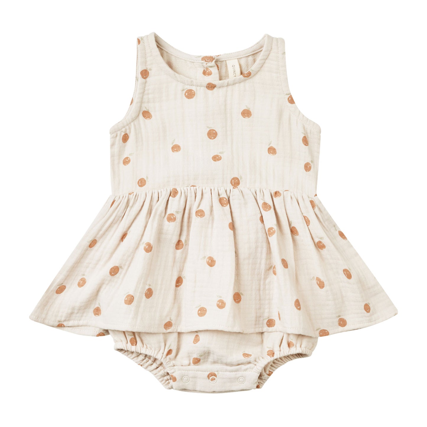 Quincy Mae Skirted Tank Romper - Oranges - Natural