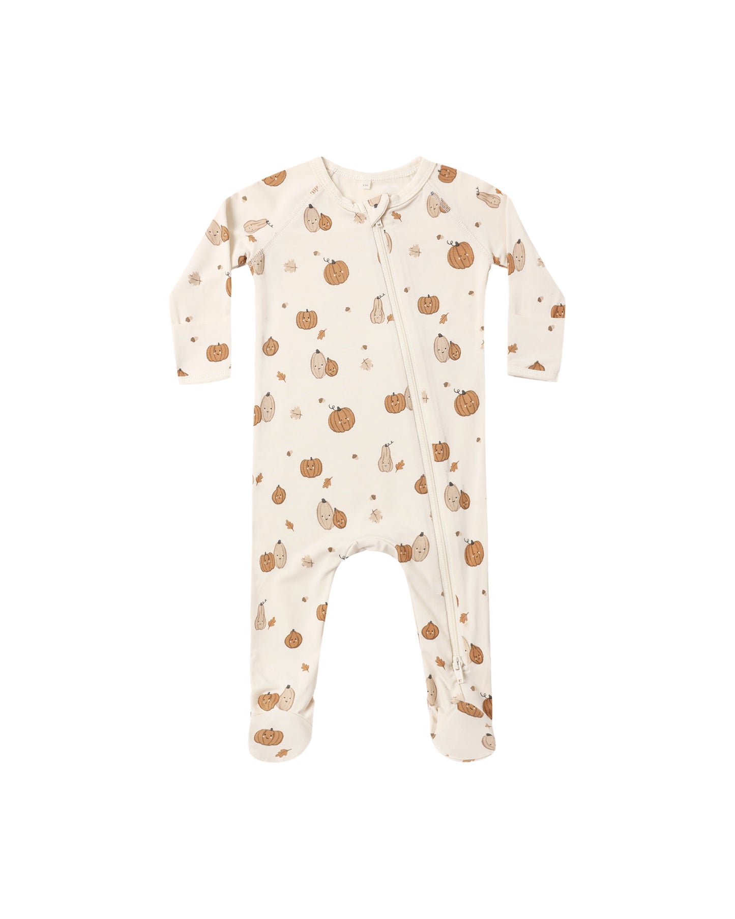 Quincy Mae Bamboo Zip Footie - Harvest Friends