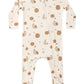 Quincy Mae Bamboo Zip Footie - Harvest Friends