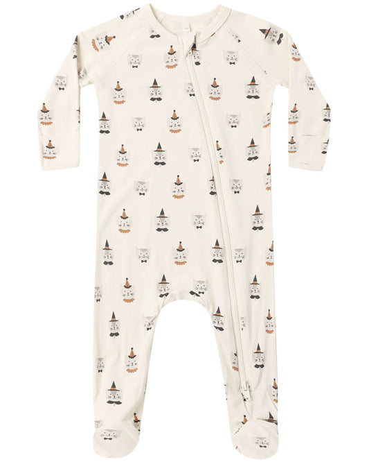 Quincy Mae Bamboo Zip Footie - Costume Kittens