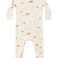 Quincy Mae Bamboo Zip Footie - Woodland
