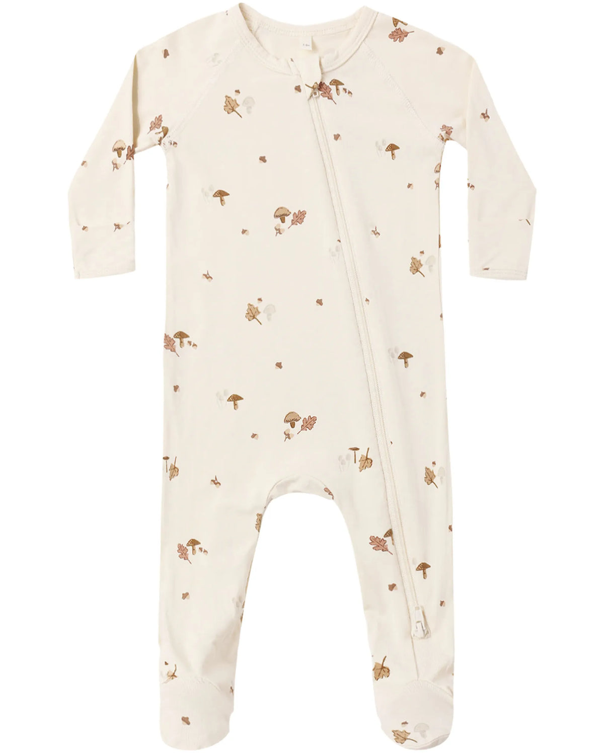 Quincy Mae Bamboo Zip Footie - Woodland