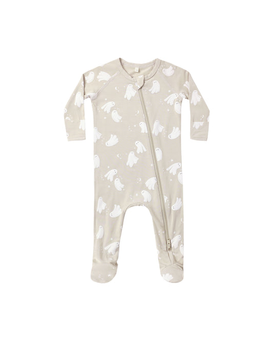 Quincy Mae Bamboo Zip Footie Dancing Ghosts