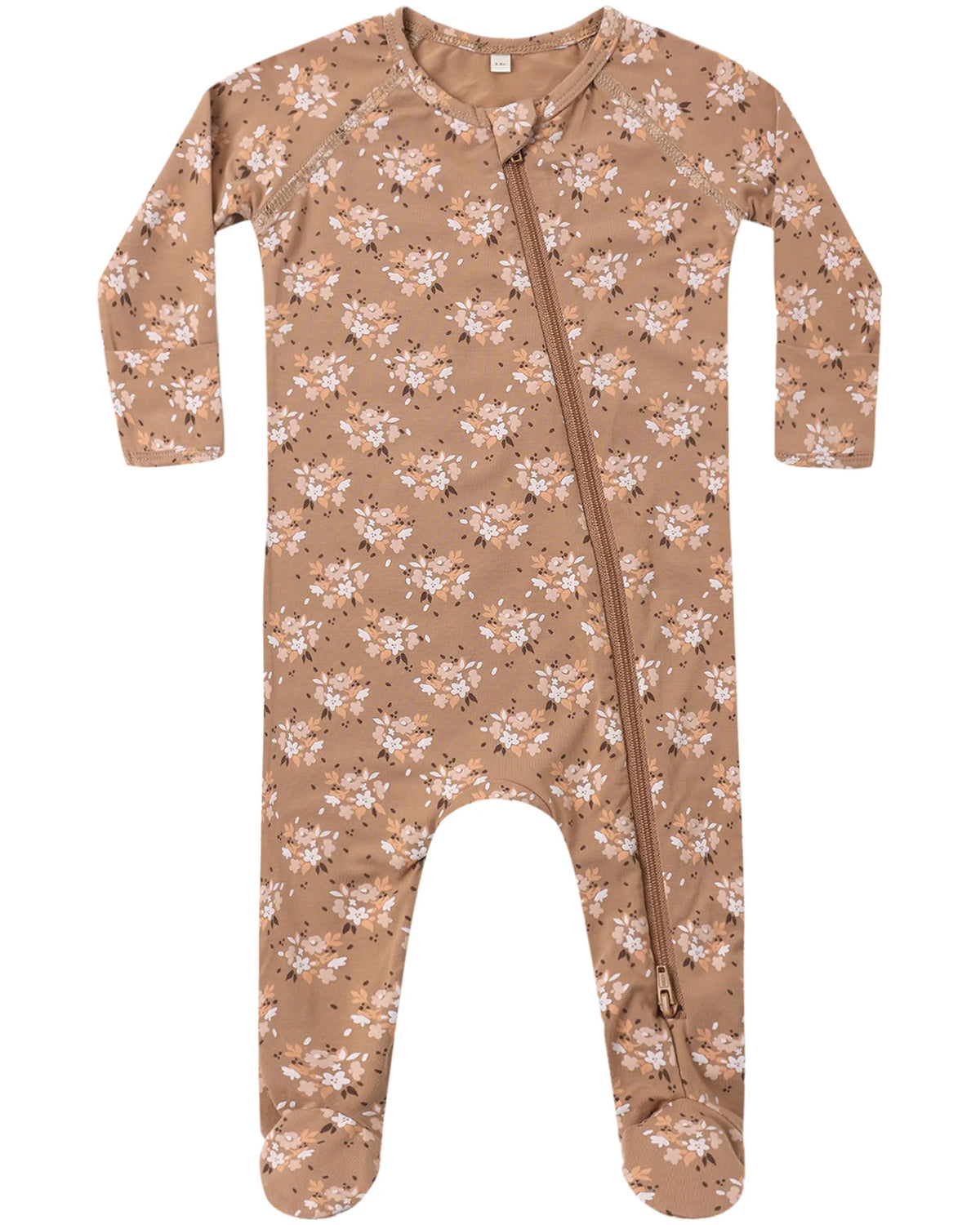 Quincy Mae Bamboo Zip Footie - Fall Floral