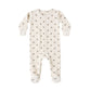 Quincy Mae Hidden Snap Footie - Holly Berry