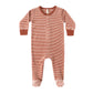 Quincy Mae Hidden Snap Footie - Candy Stripe