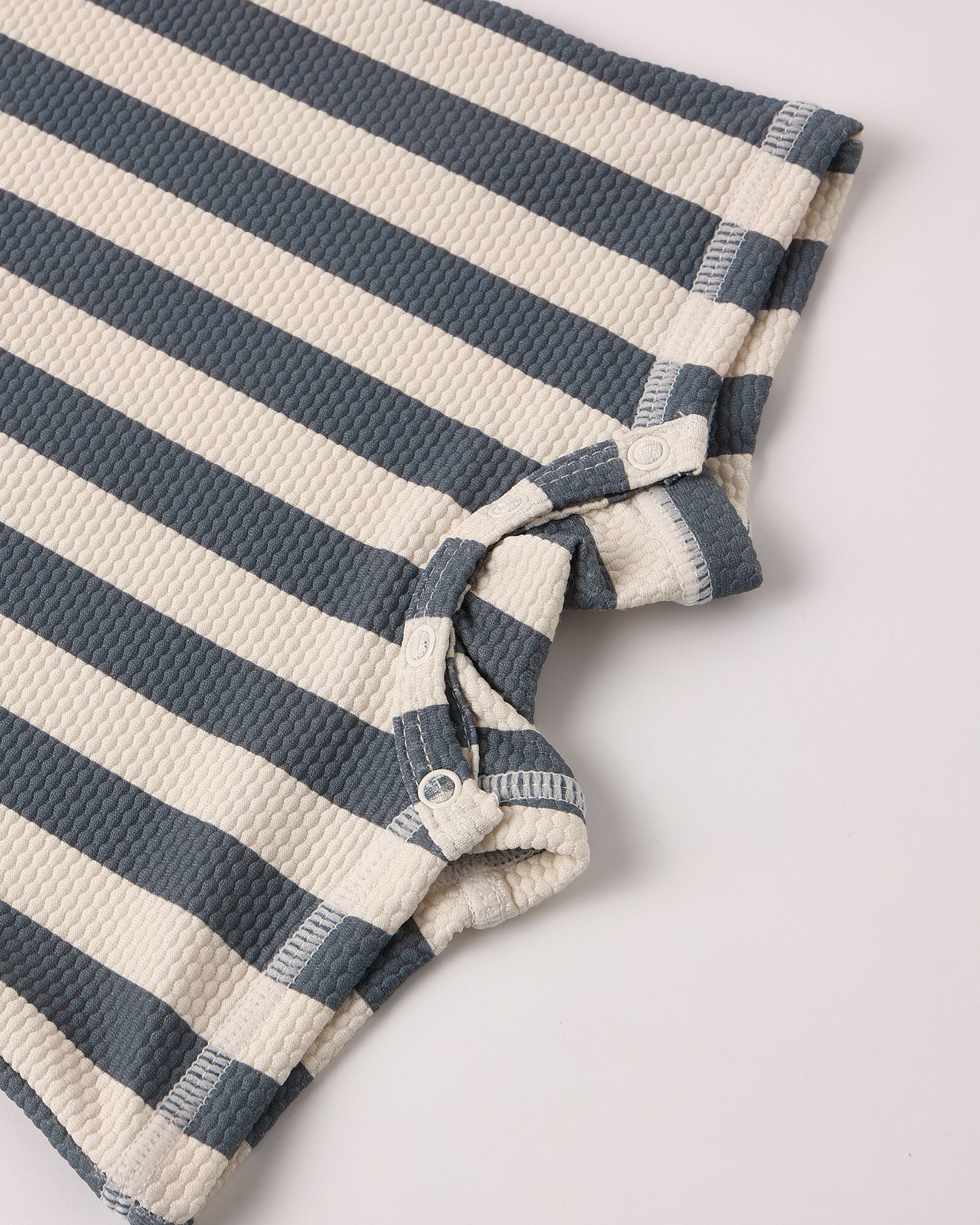 Quincy Mae Zip Rashguard One-Piece - Retro Ocean Stripe