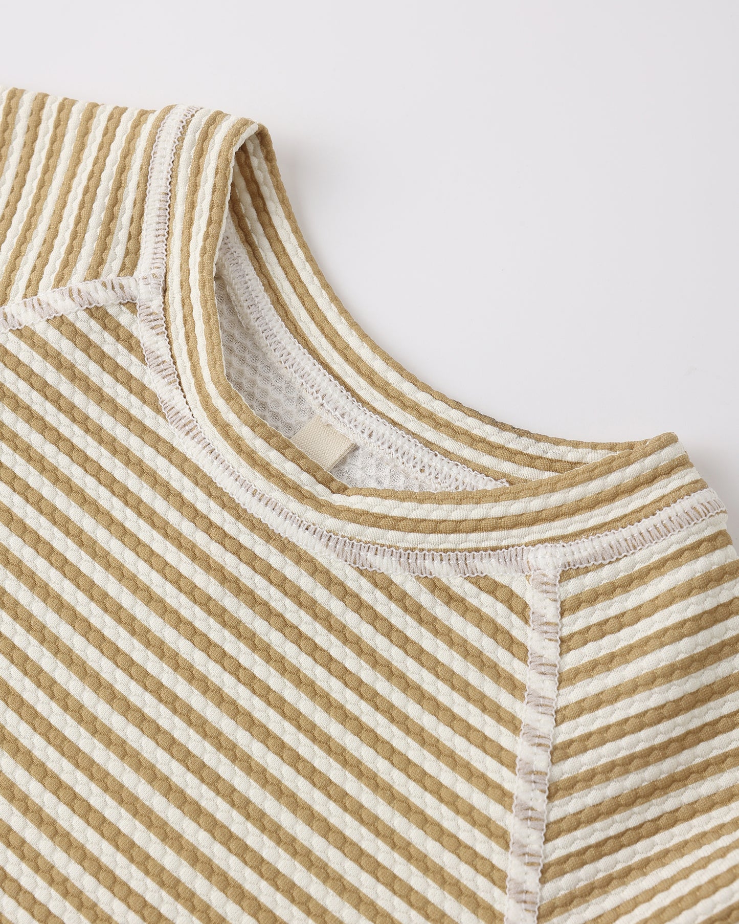 Quincy Mae Finn Rashguard + Short Set - Honey Stripe Small