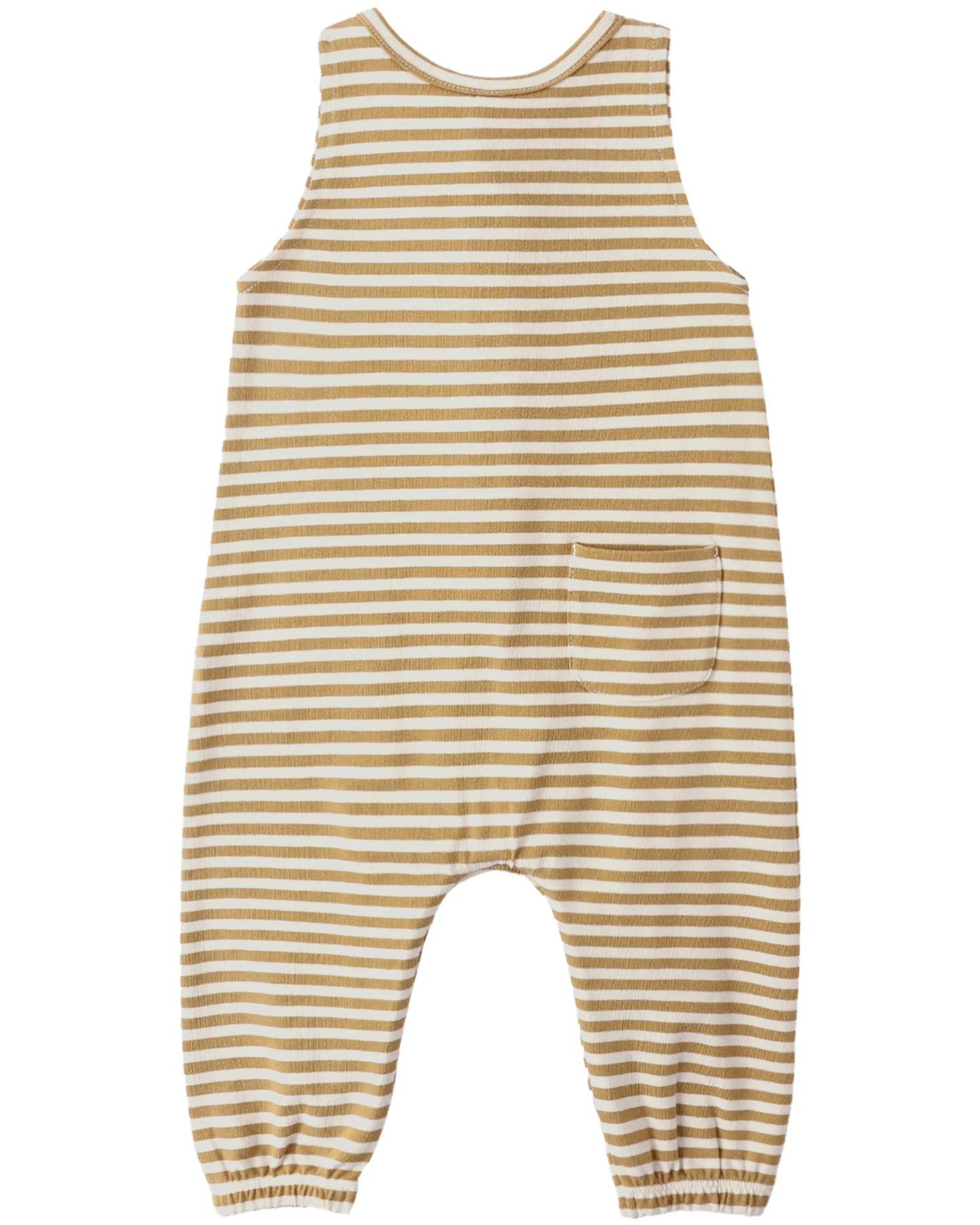 Quincy Mae Sleeveless Jumpsuit - Honey Stripe
