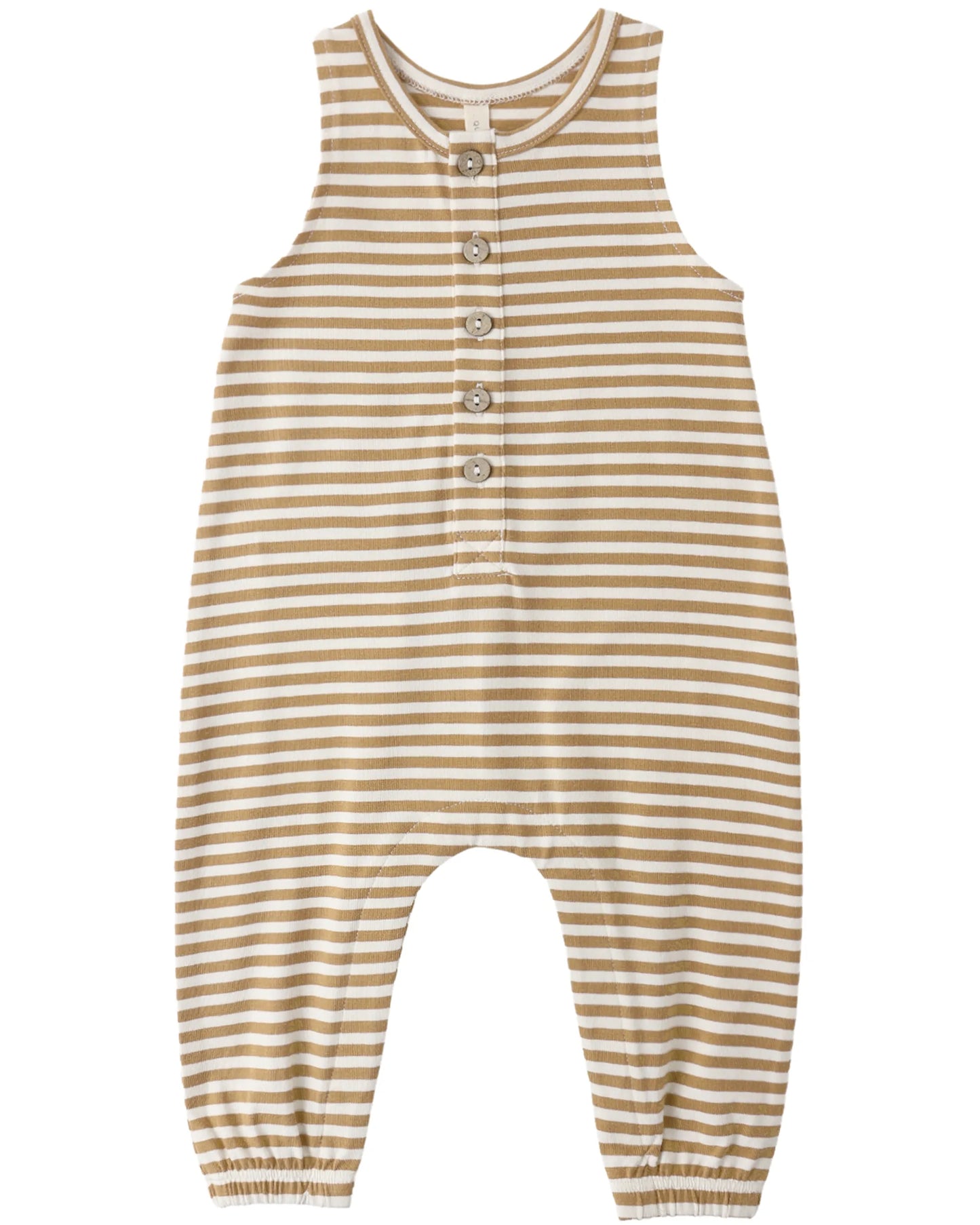Quincy Mae Sleeveless Jumpsuit - Honey Stripe