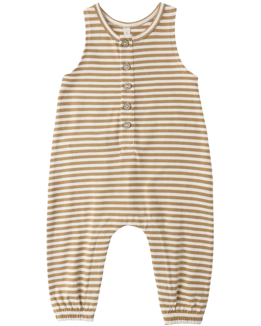 Quincy Mae Sleeveless Jumpsuit - Honey Stripe