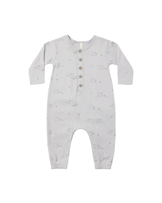 Quincy Mae Long Sleeve Jumpsuit - Squirrel