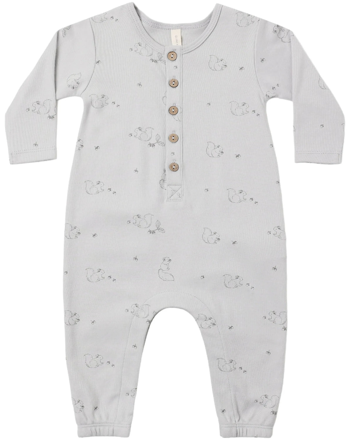 Quincy Mae Long Sleeve Jumpsuit - Squirrel