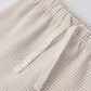 Quincy Mae Wrap Top + Footed Pant Set - Oat Micro Stripe