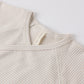 Quincy Mae Wrap Top + Footed Pant Set - Oat Micro Stripe