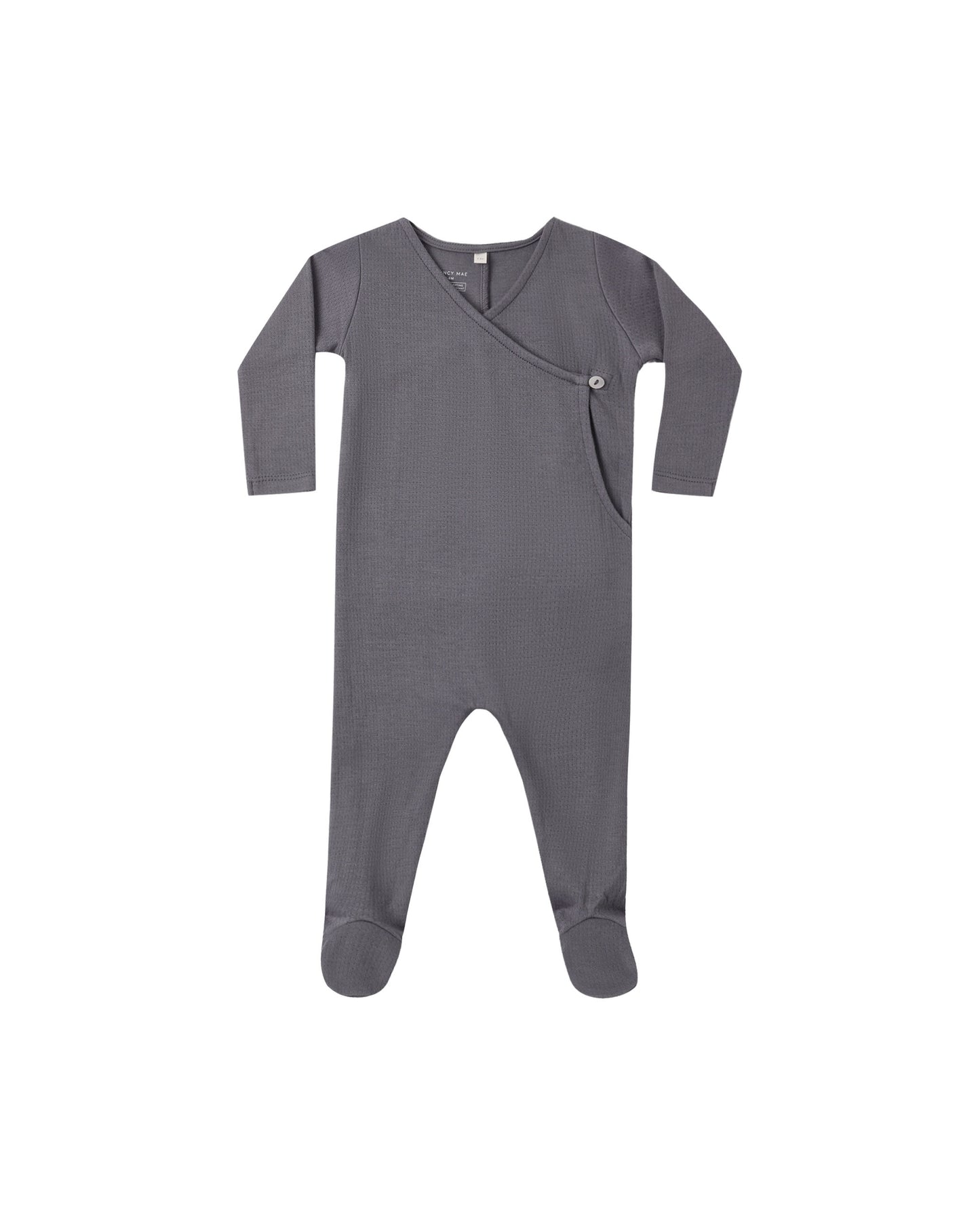 Quincy Mae Pointelle Wrap Footie - Midnight