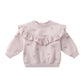 Quincy Mae Ruffle Fleece Sweatshirt - Bows