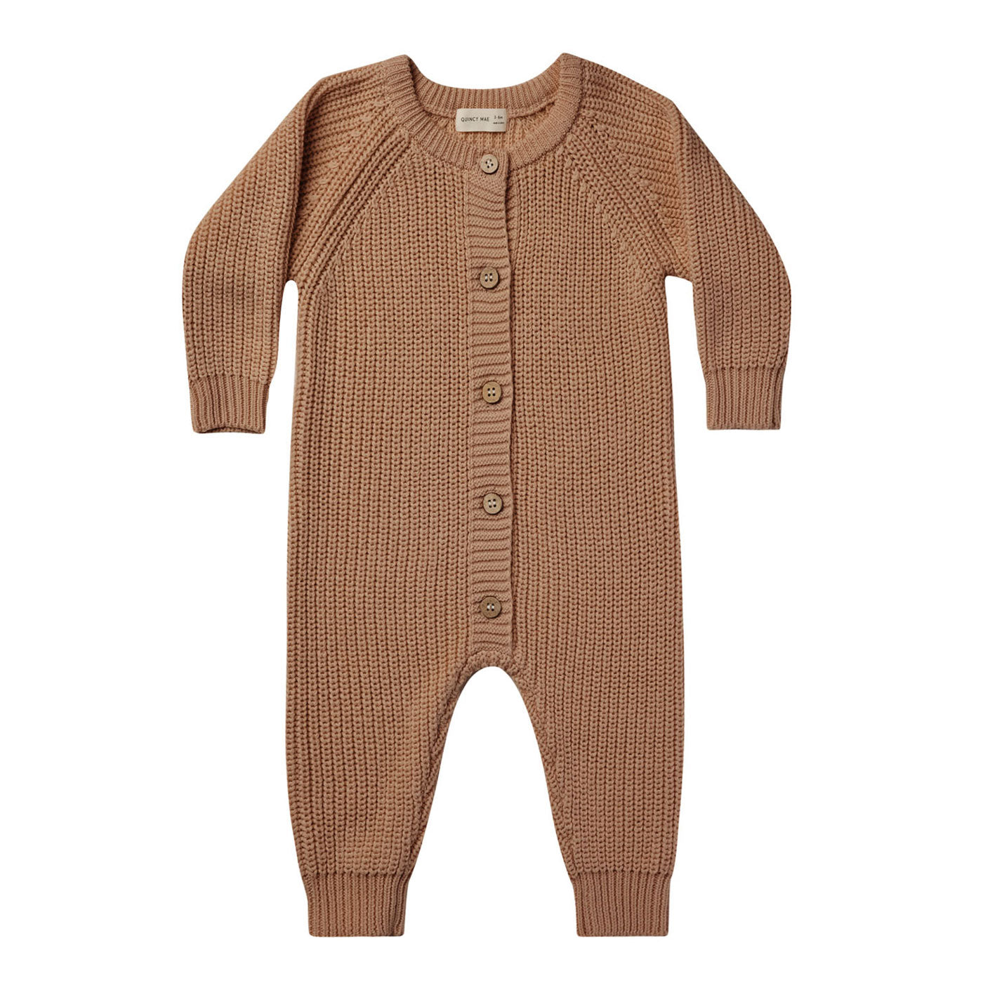 Quincy Mae Chunky Knit Jumpsuit - Cinnamon