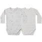 Quincy Mae Jersey Bodysuit, 2 Pack - Squirrel, Cloud Stripe