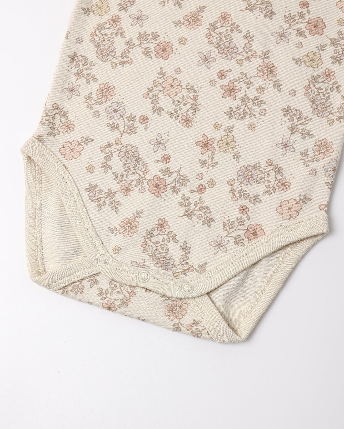 Quincy Mae Jersey Bodysuit, 2 Pack - Floral Vine, Dusty Rose