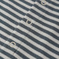 Quincy Mae Ribbed Henley Romper - Ocean Stripe