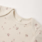 Quincy Mae Knotted Baby Gown + Hat Set - Fall Ditsy