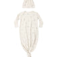 Quincy Mae Knotted Baby Gown + Hat Set - Celestial