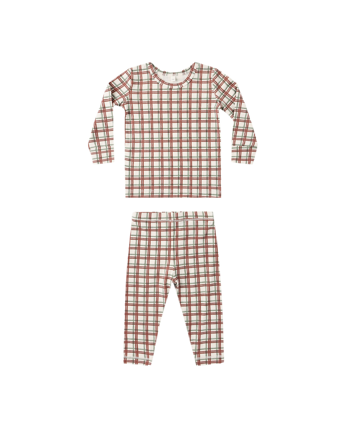 Quincy Mae Bamboo Pajama Set - Redwood Check