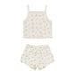 Quincy Mae Pointelle Tank + Shortie Set - Ditzy Melon - Ivory
