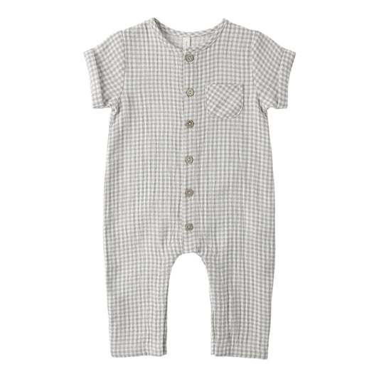 Quincy Mae Charlie Jumpsuit - Sage Gingham