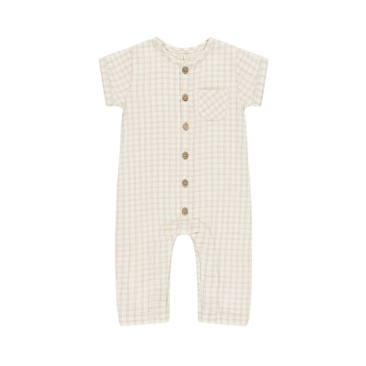 Quincy Mae Charlie Jumpsuit - Oat Check