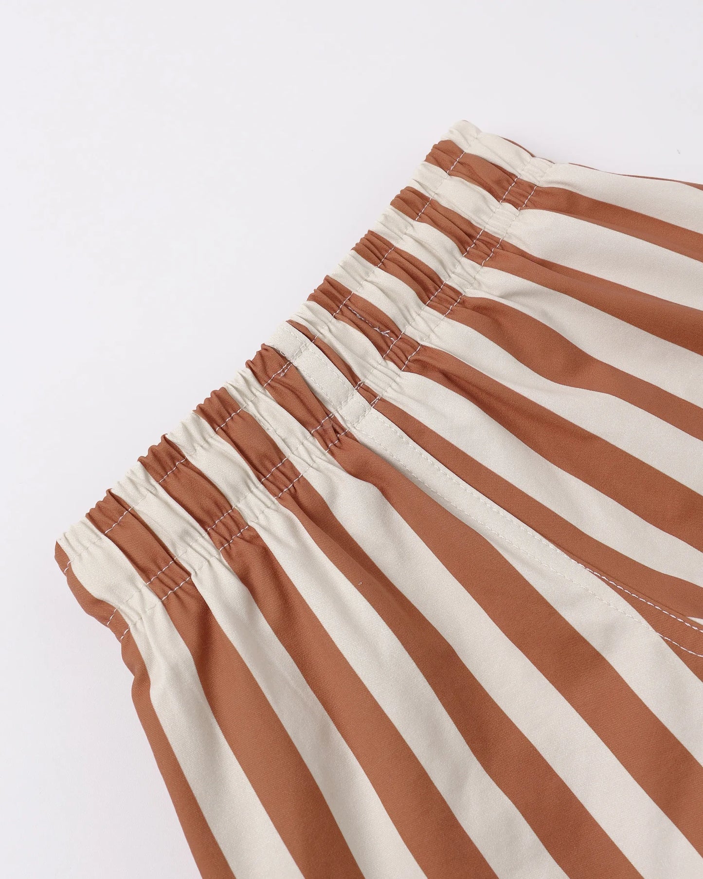 Quincy Mae Boys Swim Short - Retro Poppy Stripe