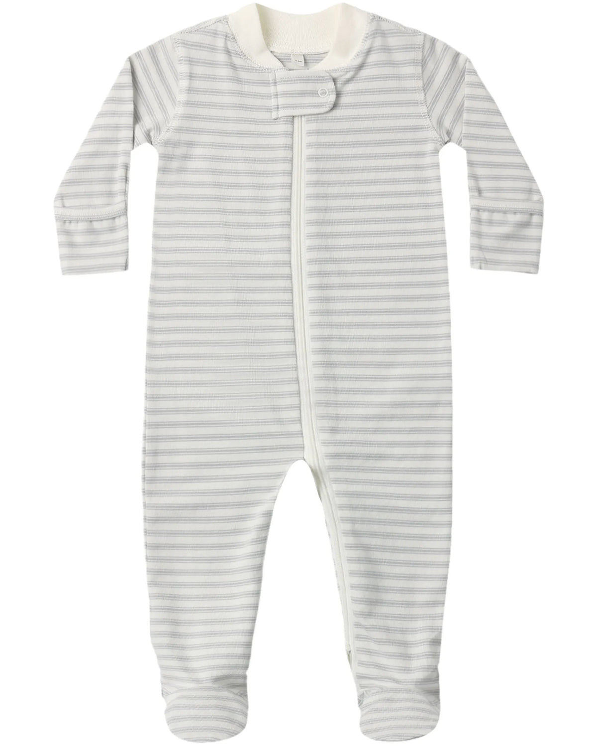 Quincy Mae Zip Long Sleeve Sleeper Footie - Cloud Stripe