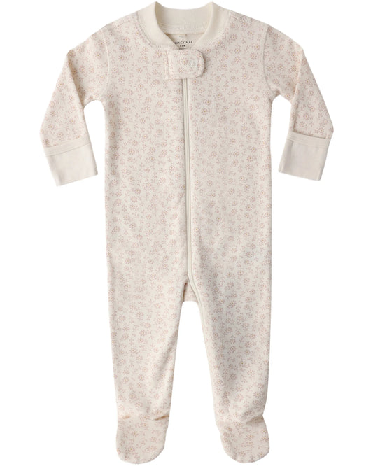 Quincy Mae Zip Longsleeve Sleeper Footie - Ditsy