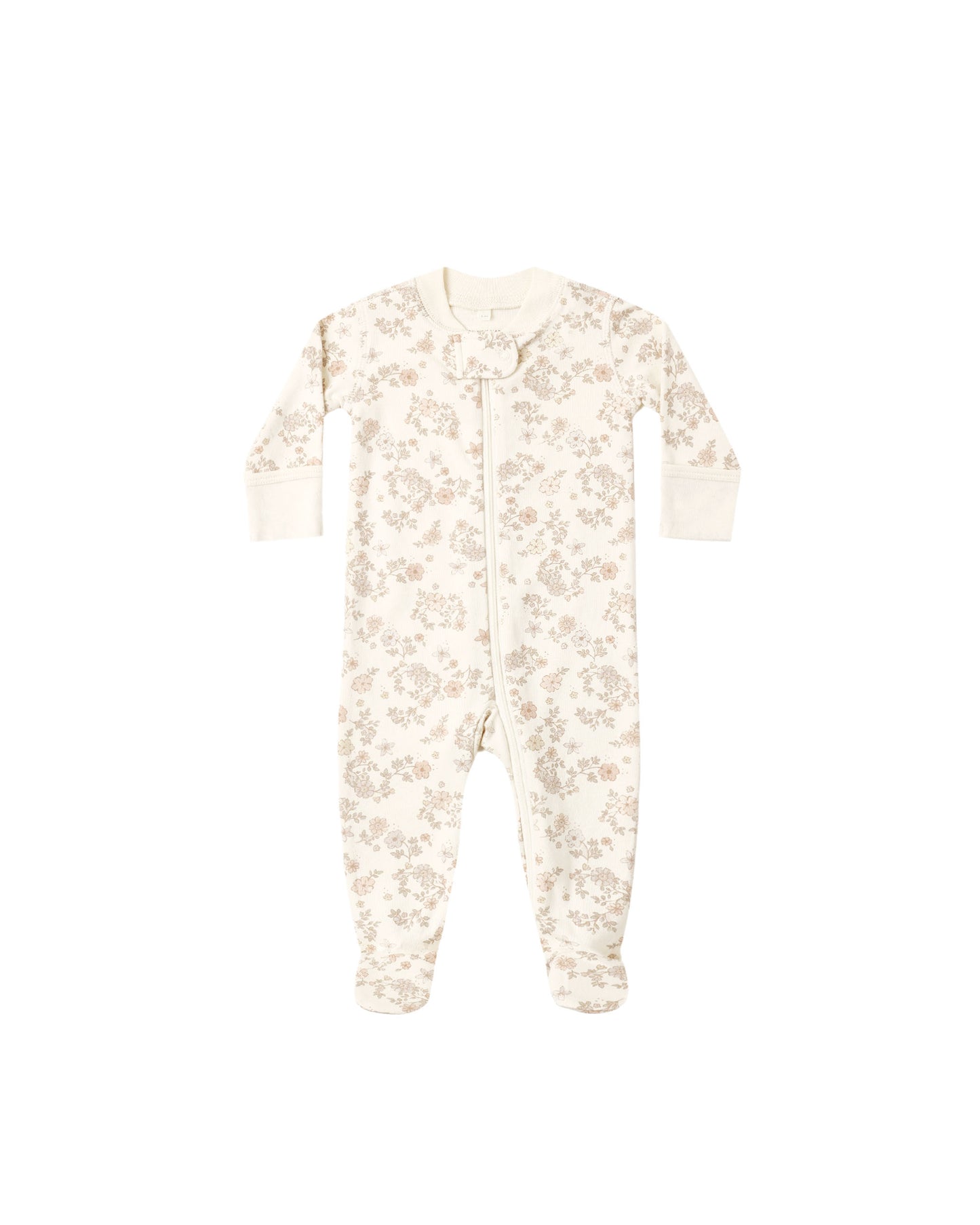Quincy Mae Zip Long Sleeve Sleeper Footie - Floral Vine