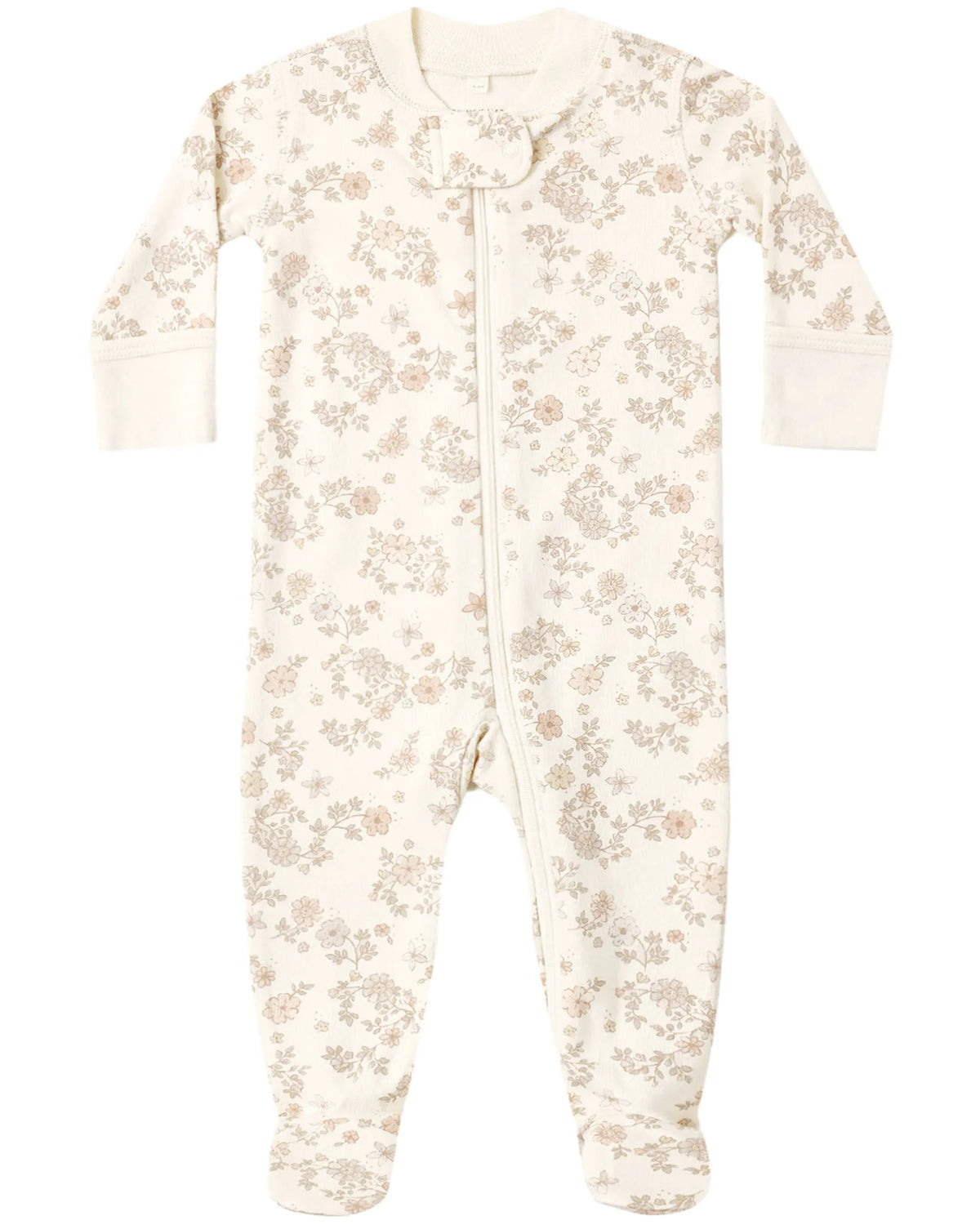 Quincy Mae Zip Long Sleeve Sleeper Footie - Floral Vine