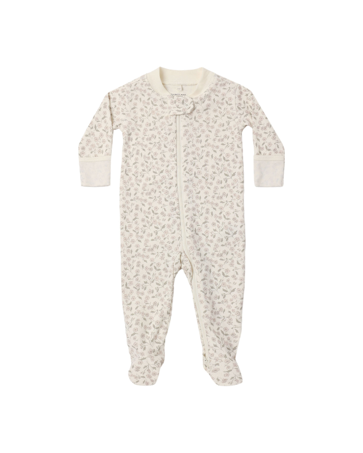 Quincy Mae Zip Long Sleeve Sleeper Footie - Floret