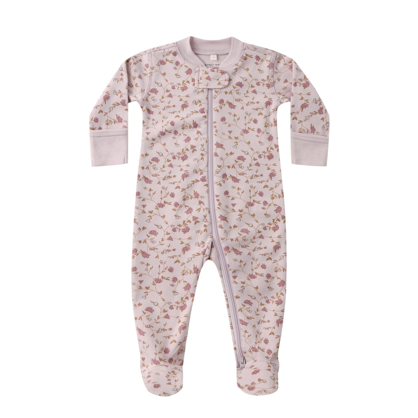 Quincy Mae Zip Long Sleeve Sleeper Footie - Garden