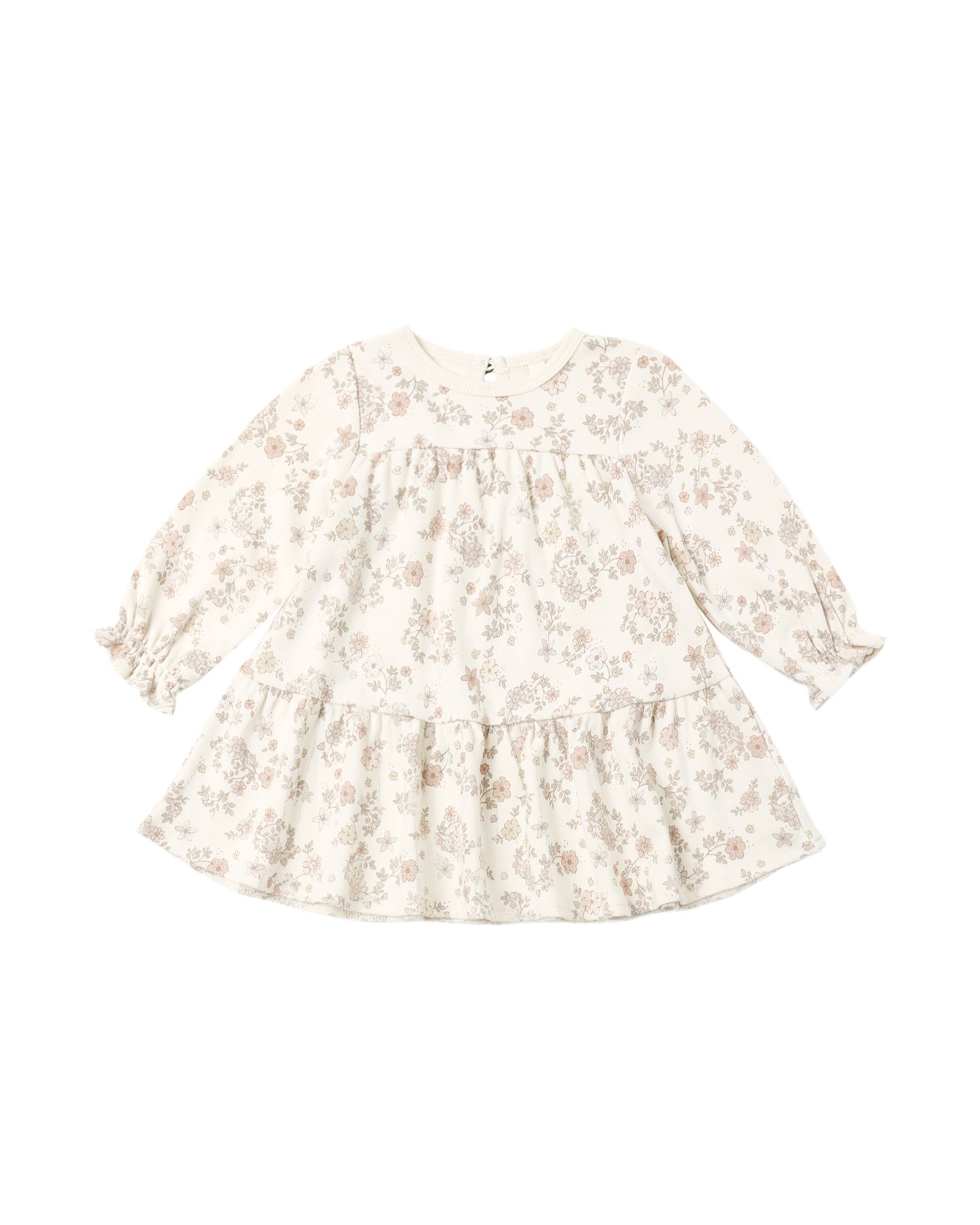 Quincy Mae Tiered Jersey Dress - Floral Vine