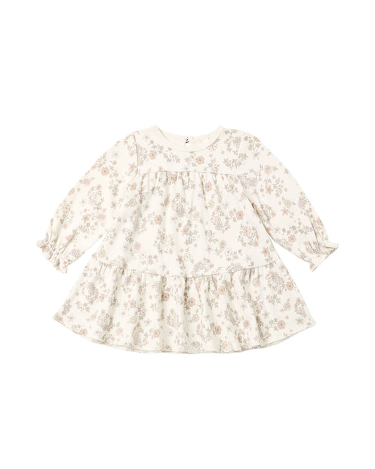 Quincy Mae Tiered Jersey Dress - Floral Vine