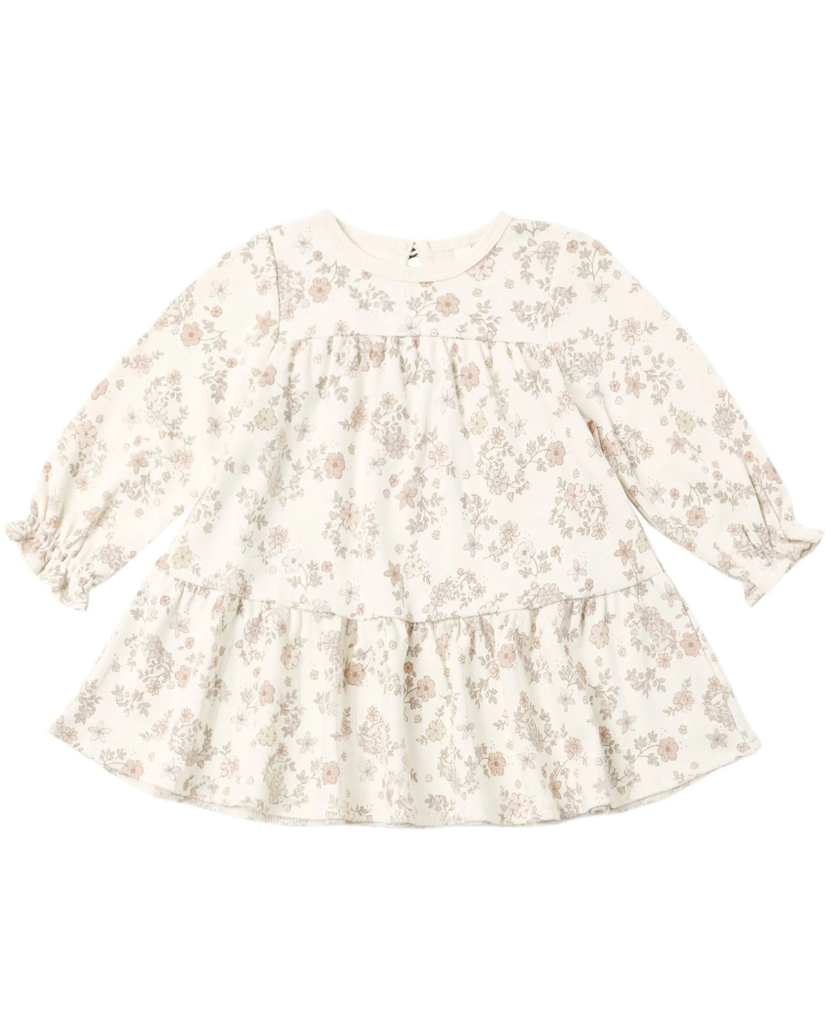 Quincy Mae Tiered Jersey Dress - Floral Vine