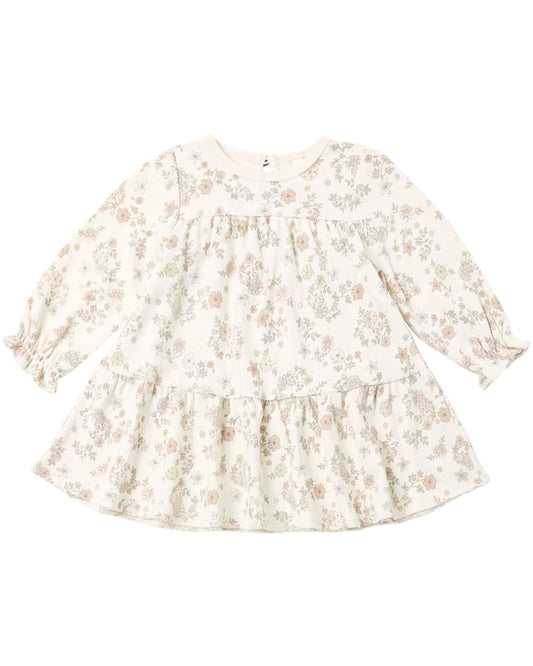 Quincy Mae Tiered Jersey Dress - Floral Vine