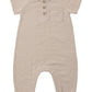 Quincy Mae Short Sleeve Jumpsuit - Almond Stripe