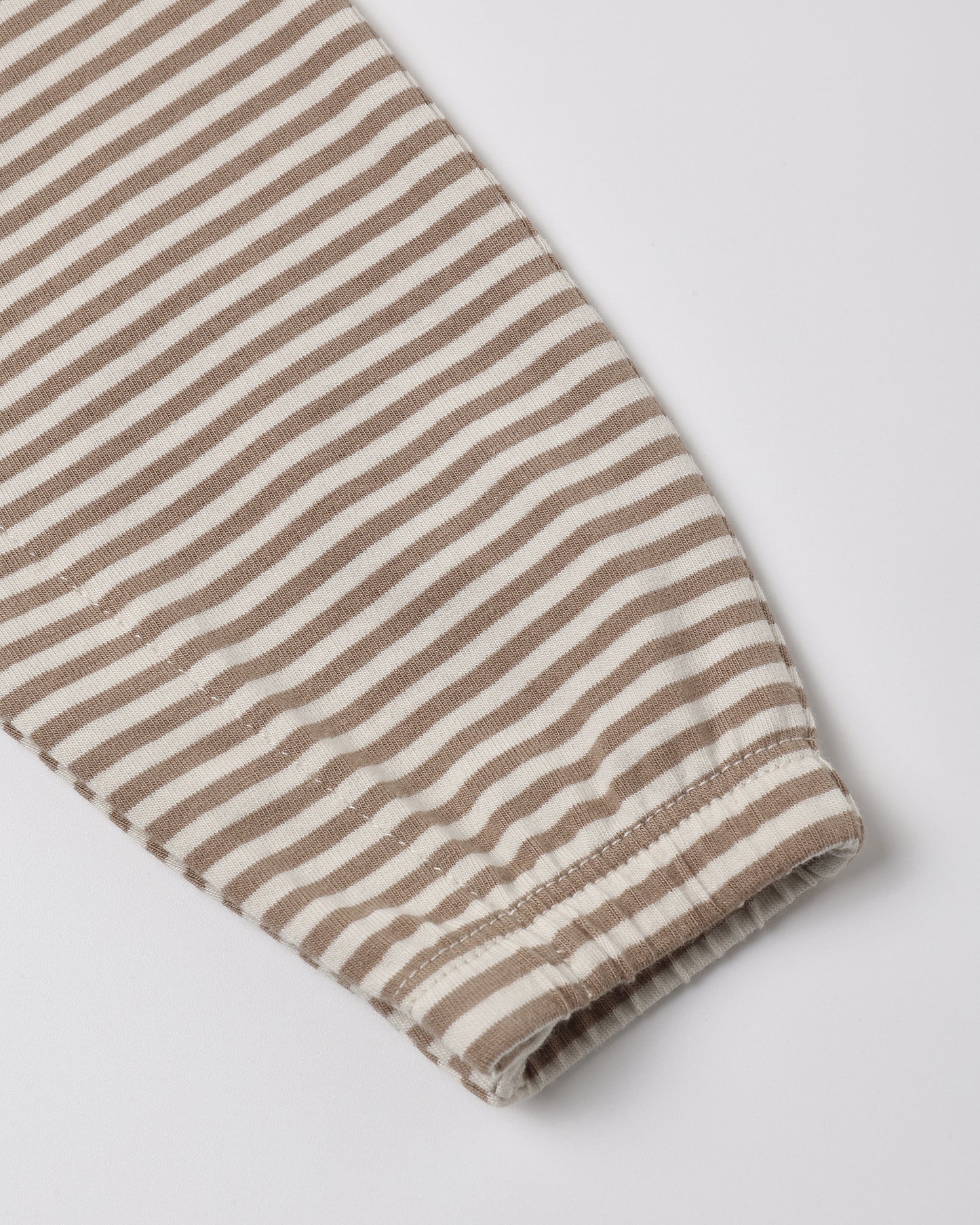 Quincy Mae Short Sleeve Jumpsuit - Almond Stripe