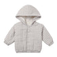 Quincy Mae Hooded Woven Jacket - Blue Gingham