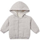 Quincy Mae Hooded Woven Jacket - Blue Gingham