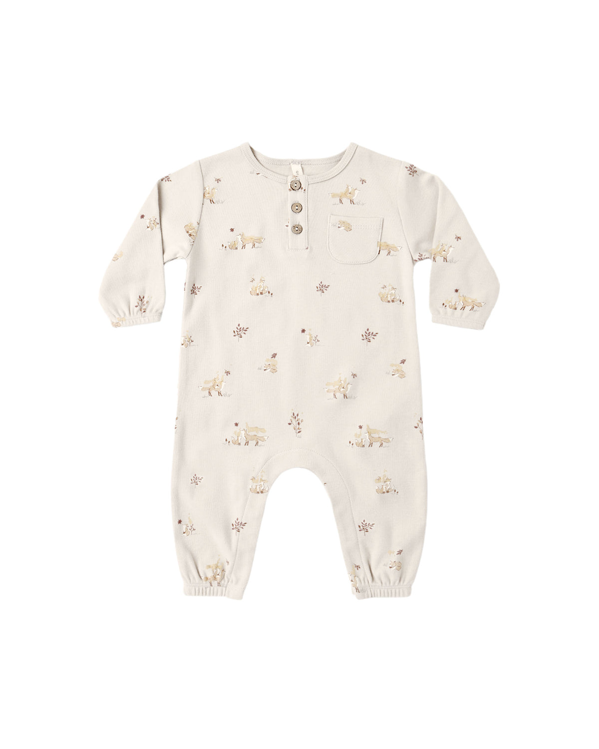 Quincy Mae Long Sleeve Pocket Jumpsuit - Fox Land